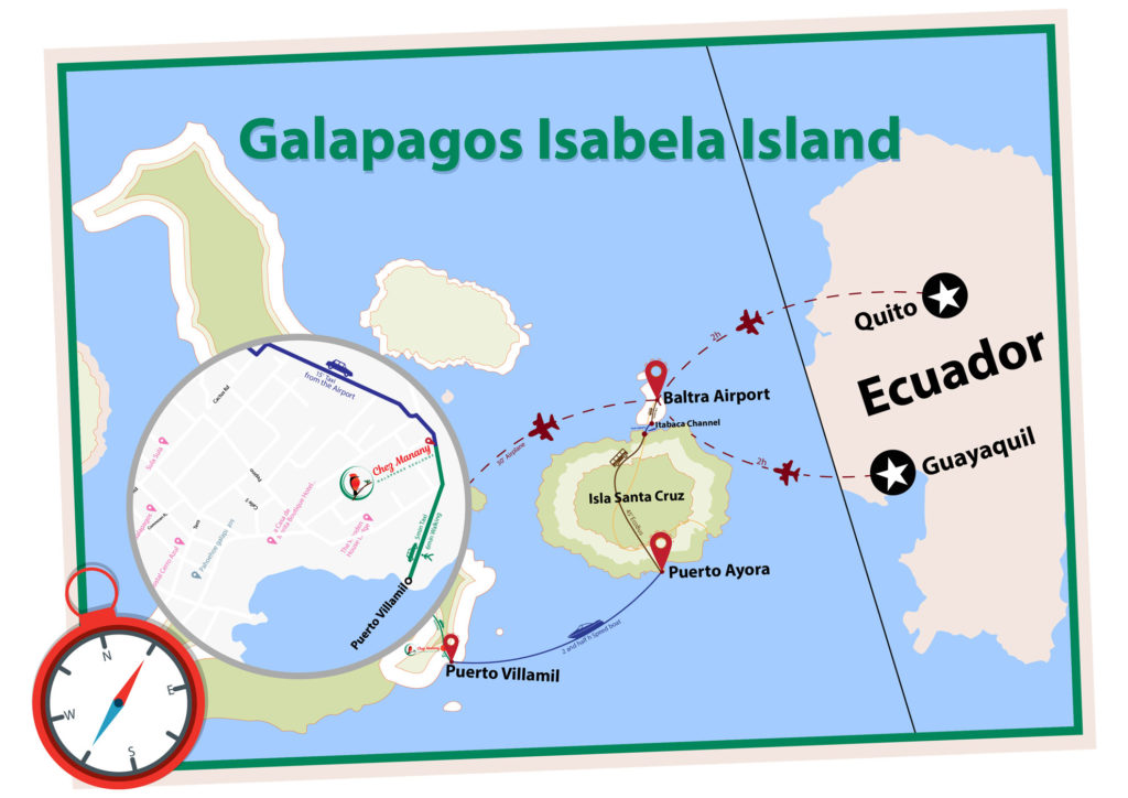 map to show how to get to Isabela Island